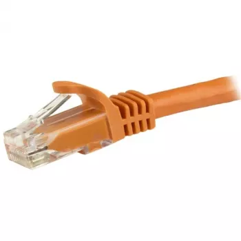 StarTech.com N6PATC150CMOR cabo de ligação Ethernet CAT6 de 1,5 m, 10 Gigabit, 650 MHz, 100 W PoE, Snagless RJ45, UTP, 24 AWG, laranja