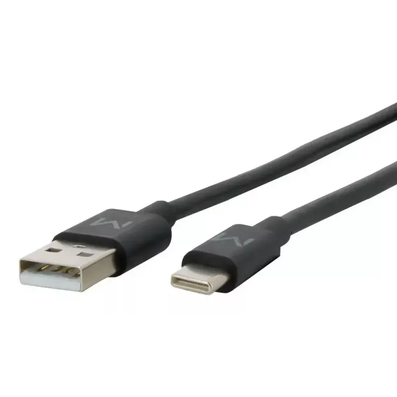 Mobilis 020013 Energia cabo USB-A para USB-C, 1 m, preto