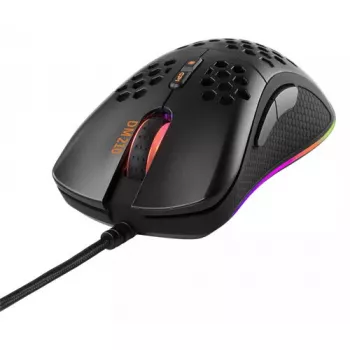 Rato gaming Deltaco DM210 com fio ultrafino RGB preto