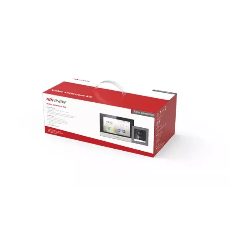 Videoporteiro Hikvision DS-KIS602 2 MP 7 polegadas preto cinzento
