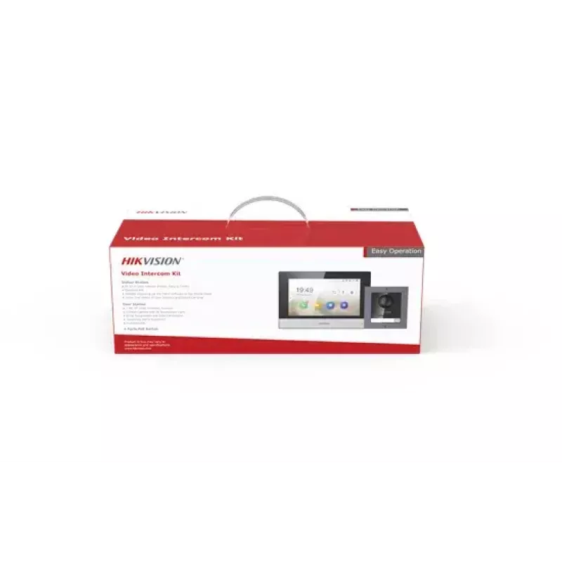 Videoporteiro Hikvision DS-KIS602 2 MP 7 polegadas preto cinzento