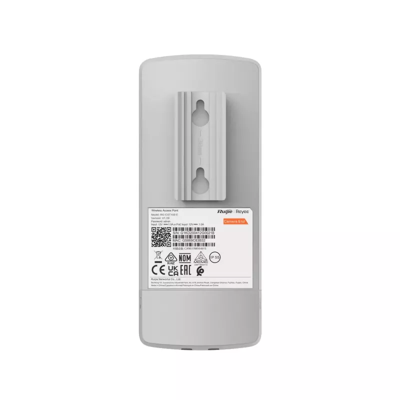 Ruijie Reyee RG-EST100-E ponte sem fios para exterior (ponto de acesso), 2,4 GHz, 300 Mbps, 500 m, 2x Fast Ethernet, PoE, antena direcional de 10 dBi, IP55