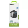 Fonte de alimentação para dispositivos móveis SBS Mobile TEADAPT2USBUNI — preto/prateado, adaptador USB