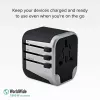 Fonte de alimentação para dispositivos móveis SBS Mobile TEADAPT2USBUNI — preto/prateado, adaptador USB