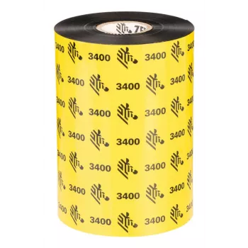 Fita de transferência térmica cera-resina Zebra 3400 High Performance 450 m preto