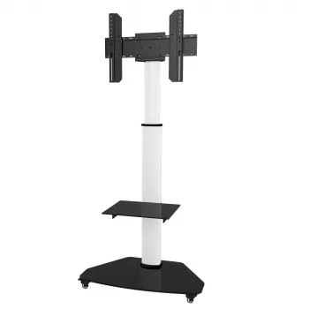 Techly suporte de chão com carrinho TV LCD/LED/Plasma 37-70 polegadas branco