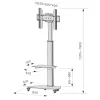 Techly suporte de chão com carrinho TV LCD/LED/Plasma 37-70 polegadas branco