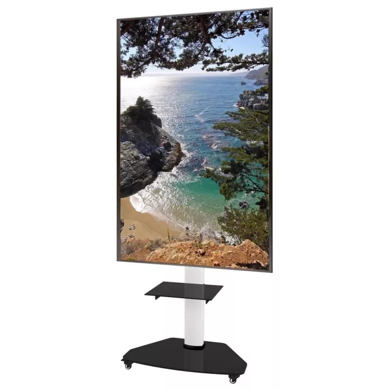 Techly suporte de chão com carrinho TV LCD/LED/Plasma 37-70 polegadas branco