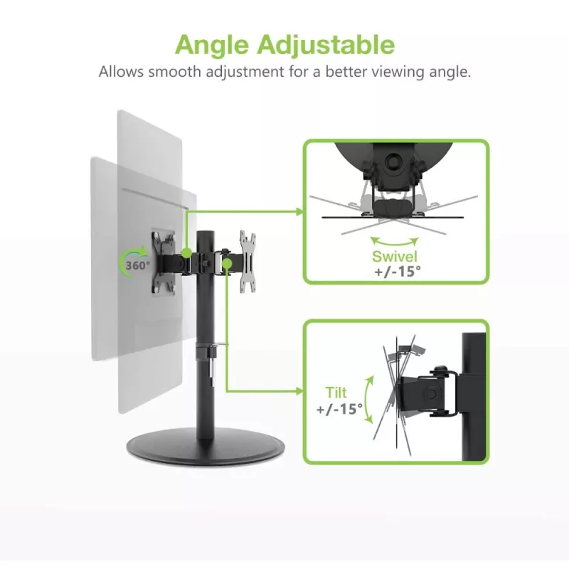 Techly ICA-LCD 402 suporte/mesa para monitor 81,3 cm (32 polegadas) secretária preto