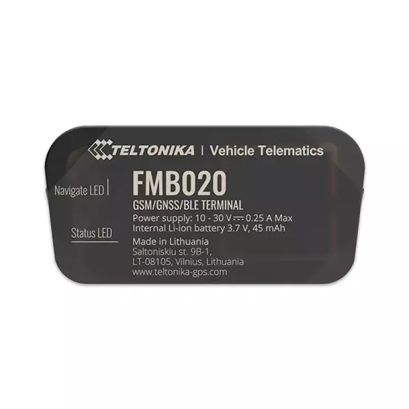 Rastreador GPS Teltonika FMB020 automóvel preto resistente ao pó 0,128 GB