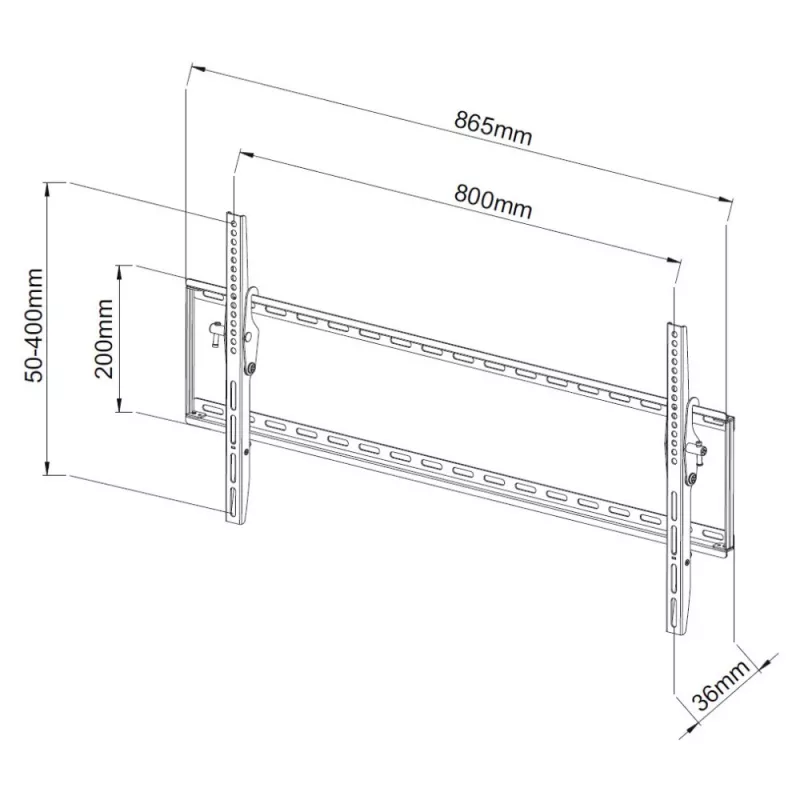 Techly suporte de parede fixo TV LCD LED 42-80 polegadas