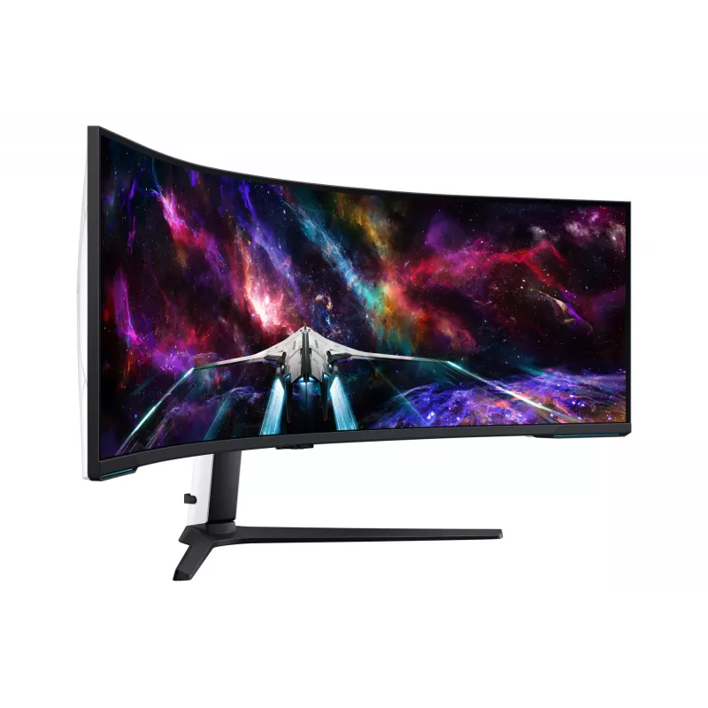 Monitor Samsung G95NC 144,8 cm (57 polegadas) 7680 x 2160 Dual UHD QLED branco
