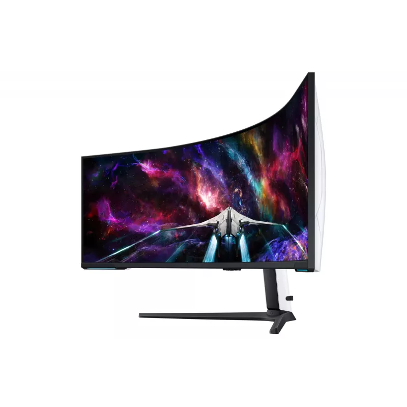 Monitor Samsung G95NC 144,8 cm (57 polegadas) 7680 x 2160 Dual UHD QLED branco