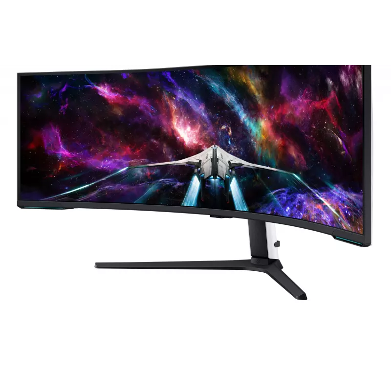 Monitor Samsung G95NC 144,8 cm (57 polegadas) 7680 x 2160 Dual UHD QLED branco