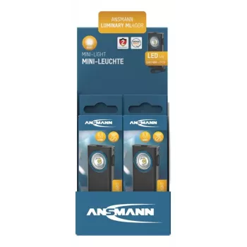 Lanterna de chaveiro Ansmann ML400R preta LED 5W recarregável por USB