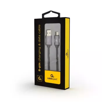 Cabo para telemóvel GEMBIRD USB A para Lightning CCB-MUSB2B-AMLM-6 1,8 m USB 2.0 preto