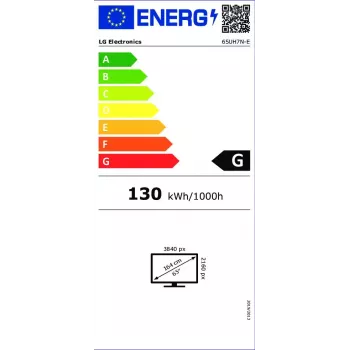 LG 65UH7N-E ecrã plano de sinalização digital 165,1 cm (65 polegadas) LED Wi-Fi 700 cd/m² 4K Ultra HD preto processador integrado WebOS 24/7