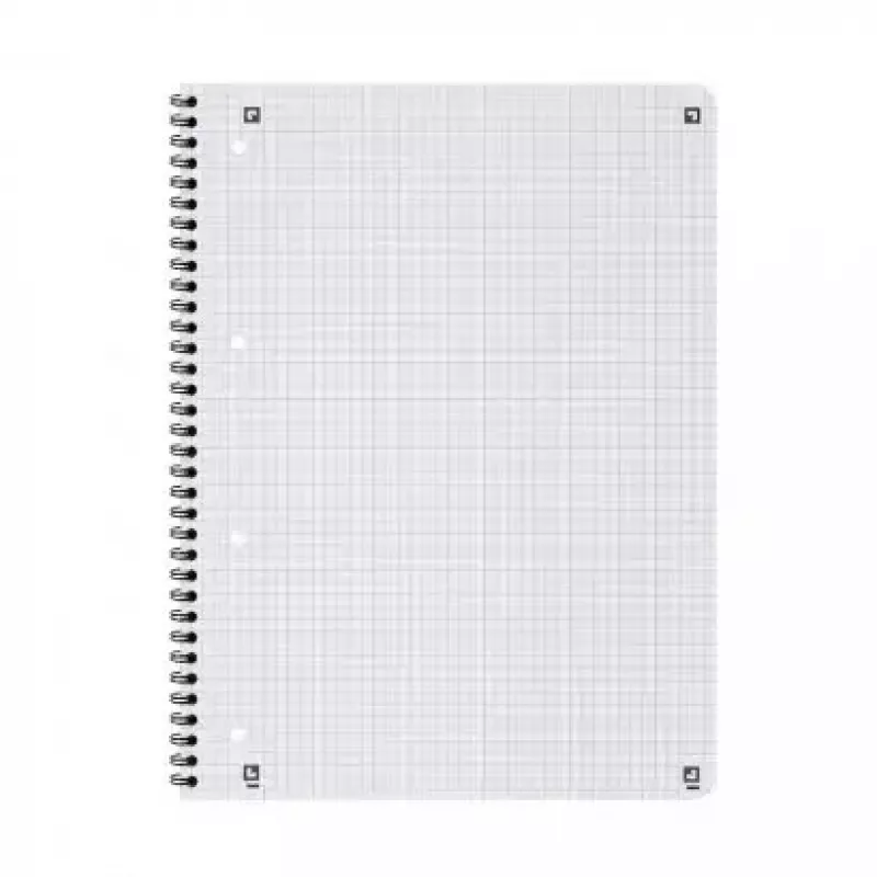 Caderno Oxford 400121610 A4+ 160 folhas preto cinzento