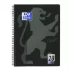 Caderno Oxford 400121610 A4+ 160 folhas preto cinzento