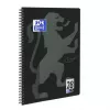Caderno Oxford 400121610 A4+ 160 folhas preto cinzento