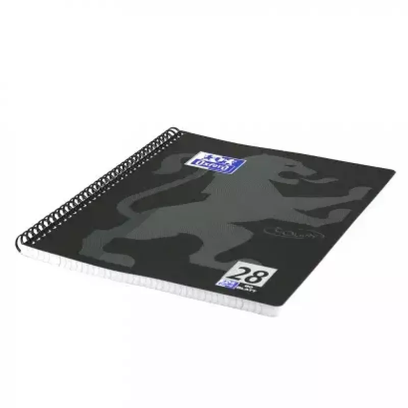 Caderno Oxford 400121610 A4+ 160 folhas preto cinzento