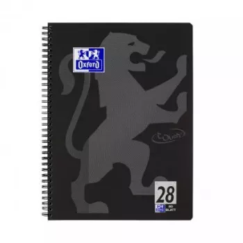 Caderno Oxford 400121610 A4+ 160 folhas preto cinzento