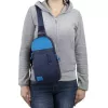 Mala de ombro Rivacase Dijon 25,6 cm (10,1 polegadas) azul com pega e alça de ombro