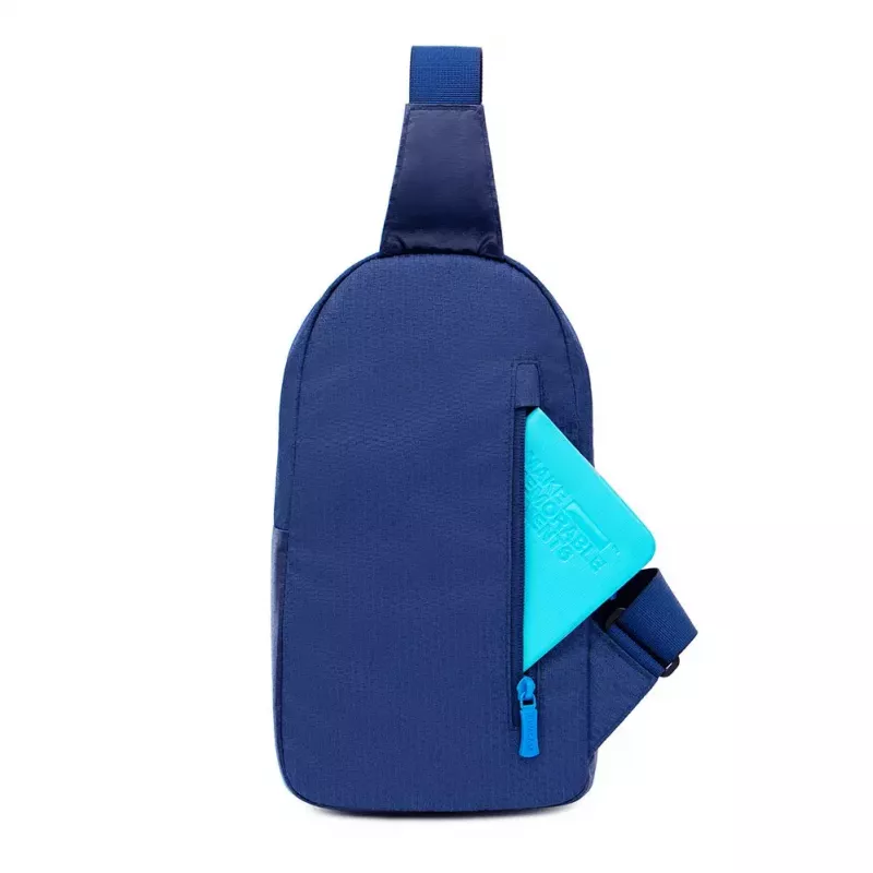 Mala de ombro Rivacase Dijon 25,6 cm (10,1 polegadas) azul com pega e alça de ombro