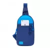 Mala de ombro Rivacase Dijon 25,6 cm (10,1 polegadas) azul com pega e alça de ombro