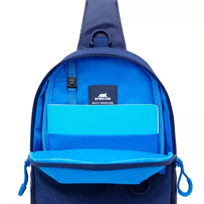 Mala de ombro Rivacase Dijon 25,6 cm (10,1 polegadas) azul com pega e alça de ombro
