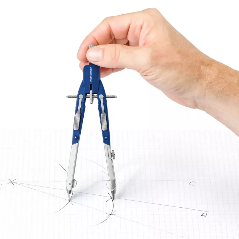 Staedtler Mars Comfort 552 02 Compasso de ajuste rápido com haste de extensão, azul