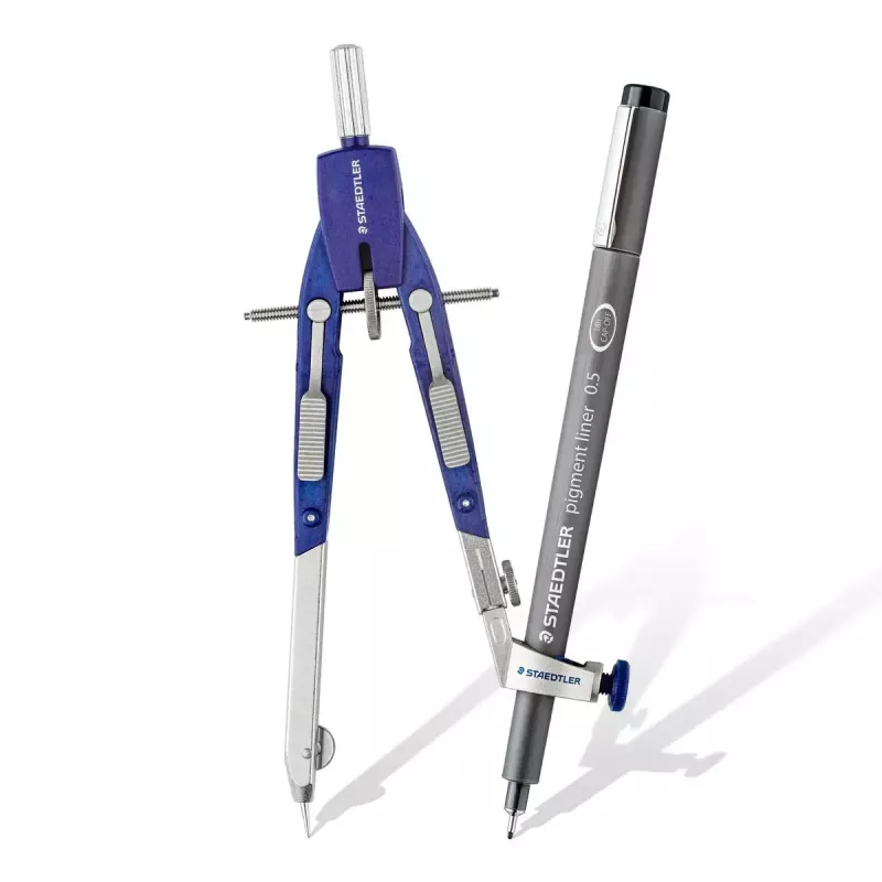 Staedtler Mars Comfort 552 02 Compasso de ajuste rápido com haste de extensão, azul