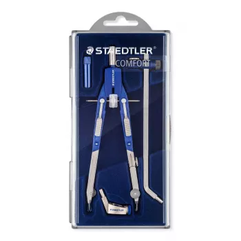 Staedtler Mars Comfort 552 02 compasso de ajuste rápido com haste de extensão, azul