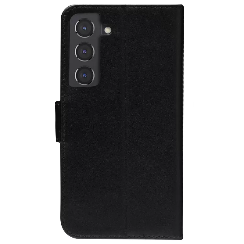 dbramante1928 Copenhagen Slim CSSSGTBL1434 capa com tampa para Samsung Galaxy S22, pele granulada, preta