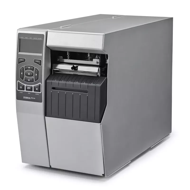 Impressora de etiquetas Zebra ZT510 impressão térmica direta/transferência térmica 300×300 DPI, 305 mm/s, largura de impressão 104 mm, Ethernet, Bluetooth, LCD, cinzento