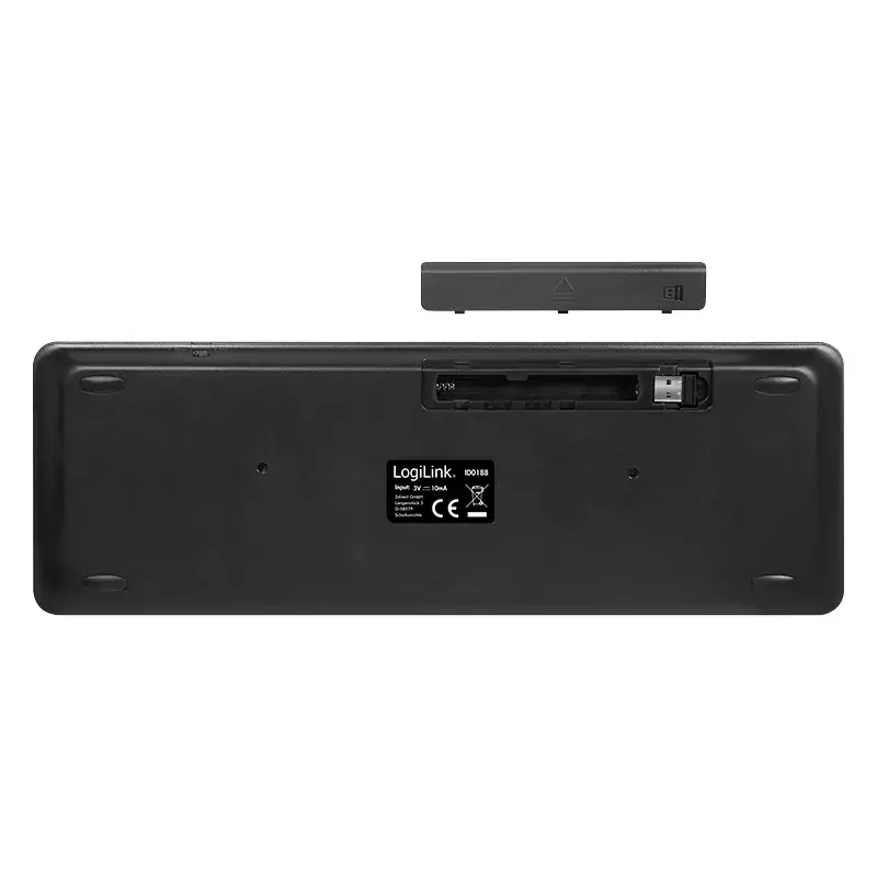Teclado LogiLink ID0188 Home RF sem fios QWERTZ preto