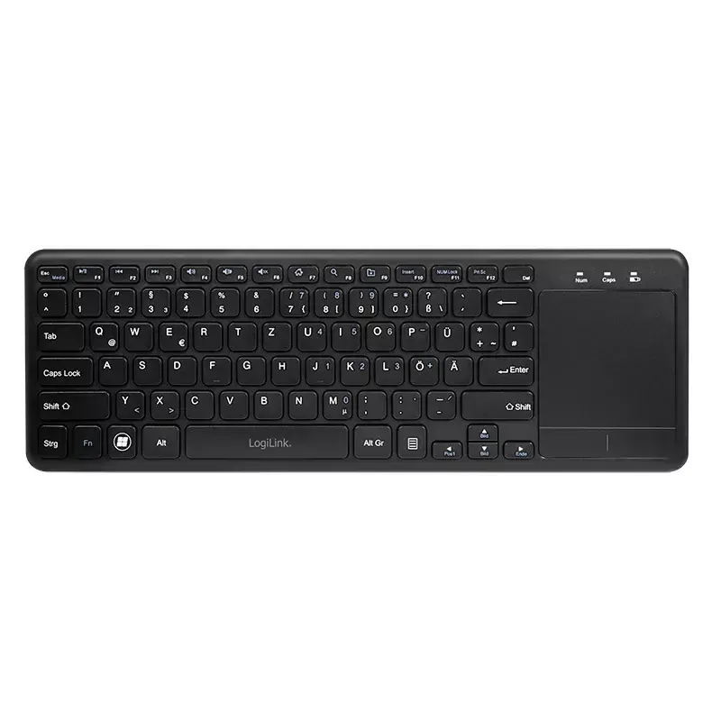 Teclado LogiLink ID0188 Home RF sem fios QWERTZ preto
