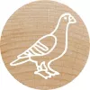 Carimbo Colop 165224 redondo borracha madeira 3 cm