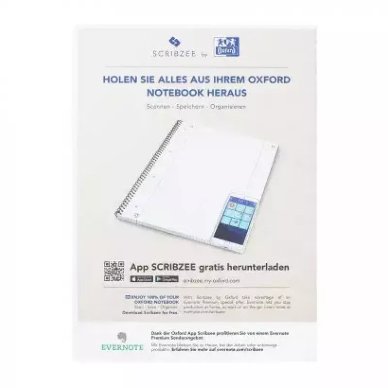 Bloco de notas Oxford 100050356 A4 80 folhas Amarelo