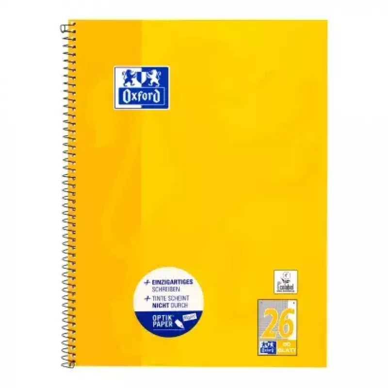 Bloco de notas Oxford 100050356 A4 80 folhas Amarelo
