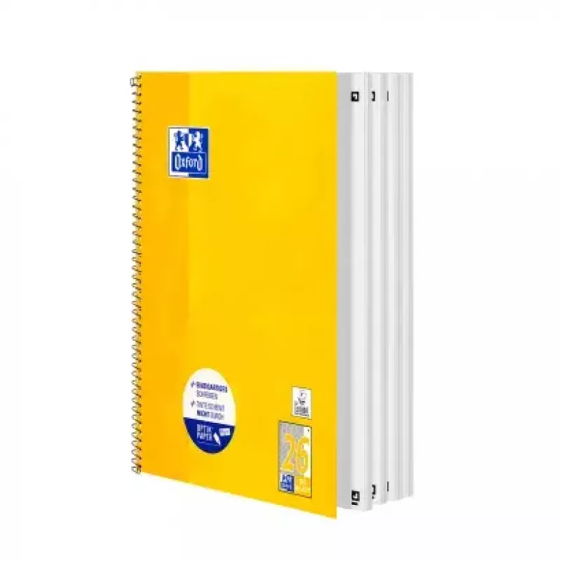 Bloco de notas Oxford 100050356 A4 80 folhas Amarelo