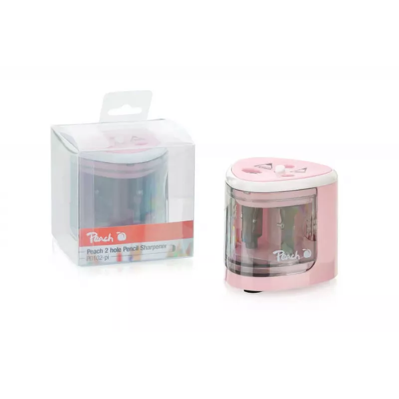 Afia-lápis elétrico Peach PO102 Rosa, Branco