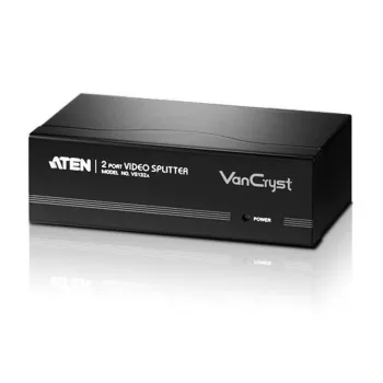 Splitter de vídeo VGA ATEN 2 portas (450 MHz), VGA, 2x VGA, 2048 x 1536 píxeis, preto, metal, QXGA