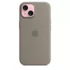 Capa de silicone Apple iPhone 15 MagSafe Clay castanho