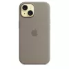 Capa de silicone Apple iPhone 15 MagSafe Clay castanho