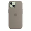 Capa de silicone Apple iPhone 15 MagSafe Clay castanho