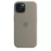 Capa de silicone Apple iPhone 15 MagSafe Clay castanho