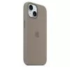 Capa de silicone Apple iPhone 15 MagSafe Clay castanho