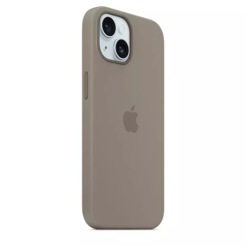Capa de silicone Apple iPhone 15 MagSafe Clay castanho