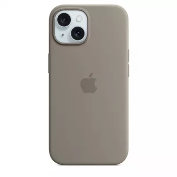 Capa de silicone Apple iPhone 15 MagSafe Clay castanho